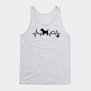 Beagle Dog Heartbeat Tank Top